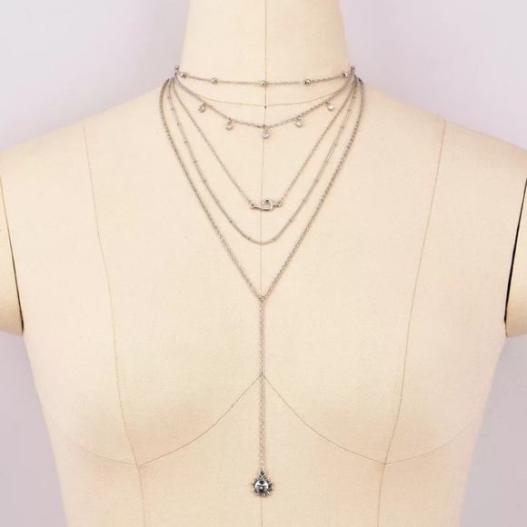 *Katya* Layered Chain Necklace - Picture 4 of 6